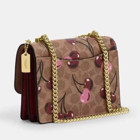 ❤️ Coach Mini Klare Crossbody Bag In Signature Canvas With Cherry Print - Picture 7 of 11